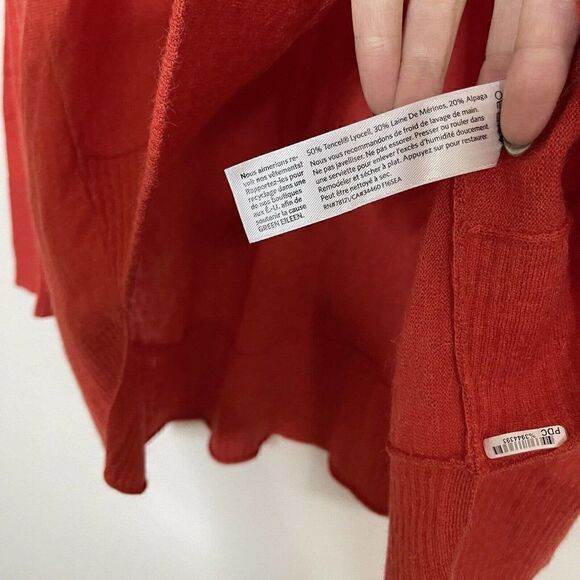 EILEEN FISHER Orange Knit Long sleeve Lightweight sweater top size Small - Picture 3 of 4